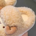 thumbnail image 4 of newwalpole Girls Boys Sheep Slippers Kids Non Slip House Shoes Cute Animal Plush Cotton Soft Bedroom Slippers for Fall Winter Coffee for Size 13, 4 of 7