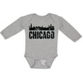 thumbnail image 3 of Inktastic Chicago Skyline Grunge Boys or Girls Long Sleeve Baby Bodysuit, 3 of 5
