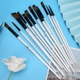 thumbnail image 1 of Juego de pinceles de artista Bling Bling 12 piezas de pintura de nailon color Blanco perla, 1 of 9