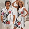 thumbnail image 2 of Jeiento Polynesian Matching Vacation Outfits for Couples Flower Shirt for Men Beach Dresses for Women 2026 Vacation Shirts for Men and Women Matching Hawaiian Outfits, 2 of 6