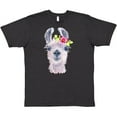thumbnail image 3 of Inktastic Cute Llama with Flower T-Shirt, 3 of 5