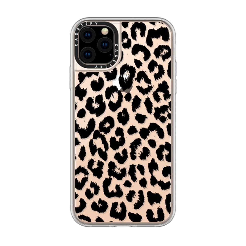 Casetify Grip Case Black Transparent Leopard Print for iPhone 11 Pro Max Cases - 0