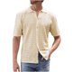 thumbnail image 1 of pstuiky camisetas para hombre, Blusa informal de punto con cuello vuelto, manga corta y color liso para hombre ropa de hombre s, 1 of 6