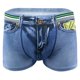 thumbnail image 2 of Pantalones cortos deportivos planos con estampado vaquero falso delgado para hombre, ropa interior 2XL azul Yuyangstore Calzoncillos Hombre Boxer, 2 of 8