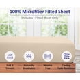thumbnail image 5 of Royale Linens Fitted Sheet CalKing- Brushed Hotel Quality 1800 UltraSoft Wrinkle & Fade Resistant -Bottom Sheet -Deep Pocket Stretches Up to 16" - Fitted Sheet Only - Elastic Sheet (CalKing, Sand), 5 of 10
