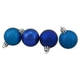 thumbnail image 3 of Northlight 96ct Shatterproof 4-Finish Christmas Ball Tree Ornament Set 1.5" -  Royal Blue, 3 of 4
