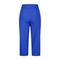 thumbnail image 3 of Delliss Women's Capri Pant Side Slit Comfy Stretch Yoga Pants Blue S, 3 of 8