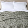 thumbnail image 3 of Better Homes & Gardens Botanical Double Cloth Quilt, Full/Queen, Dark Cilantro Green Bedding, 3 of 8