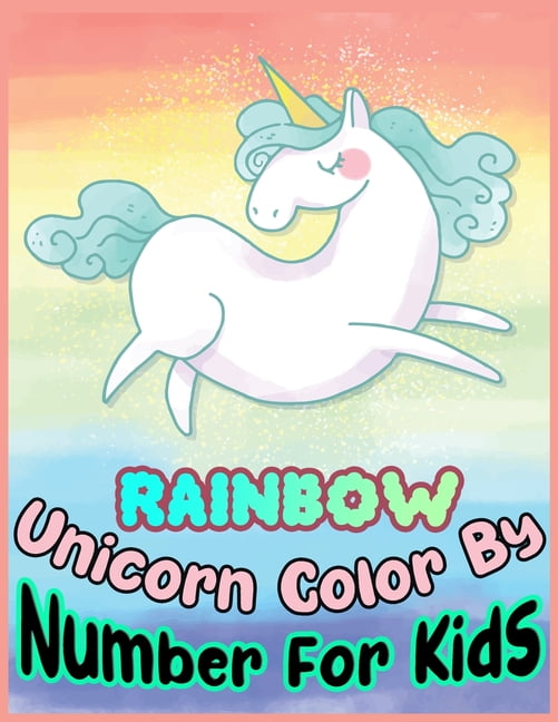 th publication rainbow unicorn color by number for kids 50 magical