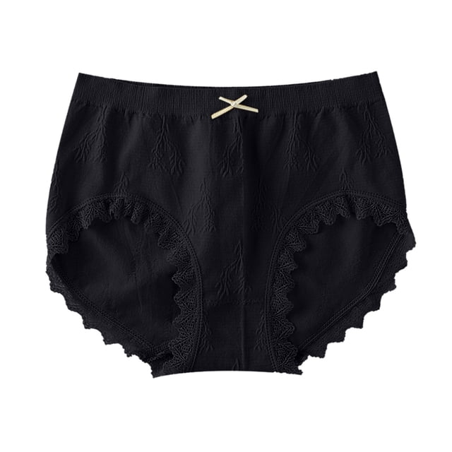 Gibobby Pantys para Mujer Ropa interior Sexy para mujer, bragas Bikini con pajarita, bragas transpirables algodón Hipster cintura encaje (Negro,Talla única)