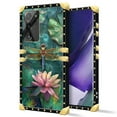 thumbnail image 2 of FKBRCL4U Compatible with Samsung Galaxy Note 20 Ultra Case, Colourful Dragonfly Pink Lily Pads Luxury Golden Decoration for Girl Women Soft TPU Shockproof Protective Hard PC Back, 2 of 7