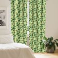 thumbnail image 2 of Ambesonne Vegetable Window Curtains, Broccoli Pattern Veggies, Each 28" W x 63" L, Green Pale Green, 2 of 4
