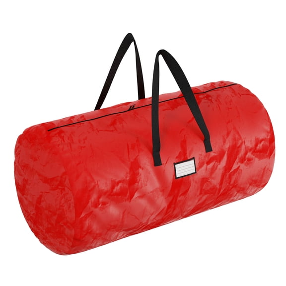 Elf Stor Christmas Tree Storage Bag for 12ft Artificial Trees, Heavy-Duty with Handles, Red, Zippered