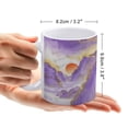 thumbnail image 2 of 11 oz Ceramic Coffee Mug - Purple Decor Mountain Themed, Great for Home or Office, 2 of 8
