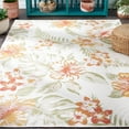 thumbnail image 2 of SAFAVIEH Sunrise Cole Floral Reversible Indoor/Outdoor Area Rug, Ivory/Rust Sage, 5'3" x 7'7", 2 of 9