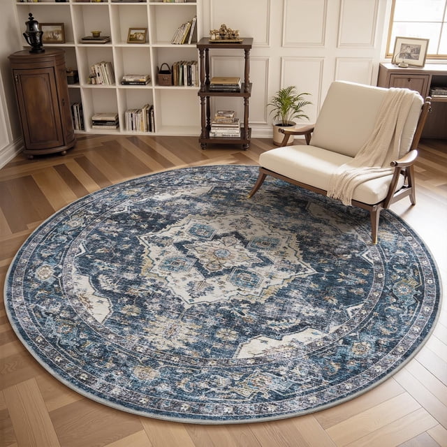 -Runner Rug X Rugs for Living Room- Machine Washable Rug-Soft Living Room Rug-Vintage Non Slip Carpet-Rugs for Bedrooms Dining Office