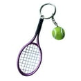 thumbnail image 1 of 1xMini pelota de raqueta de colgante de aleación adorable adorno colgante púrpura Zulema Mini llavero raqueta de tenis, 1 of 7