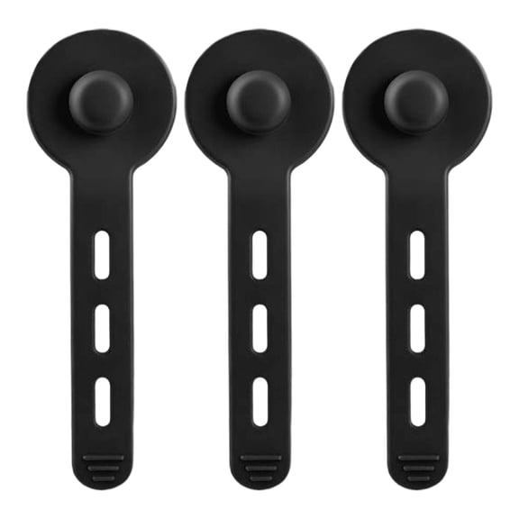 Solivara Silicone Cable Ties Reusable Cable Organizer Elastic Management Straps For Bundling Earphone Phone Charger Computer Home Travel (Black,4.06 × 1.38in)