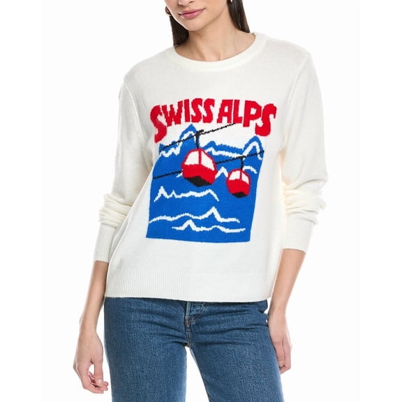 Vince Camuto womens  Les Alpes Sweater, l, White