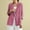 Red, variant on Womens Spring Summer Coat Cotton Linen Blazer Suit Cardigan Jacket Women Casual Solid Color 3/4 Sleeves Jackets
