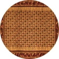 thumbnail image 1 of Ahgly Company Indoor Round Abstract Orange Contemporary Area Rugs, 7' Round, 1 of 1