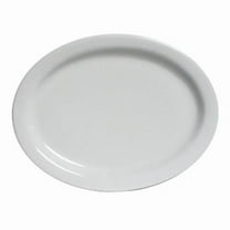 Tuxton China CLH-132 13 in. x 10 in. Colorado Oval Platter - Porcelain White - 1 Dozen