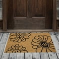 thumbnail image 2 of Natural Geo Island Floral Pollen Black/Beige Coir Doormat, 18"x30", 2 of 5