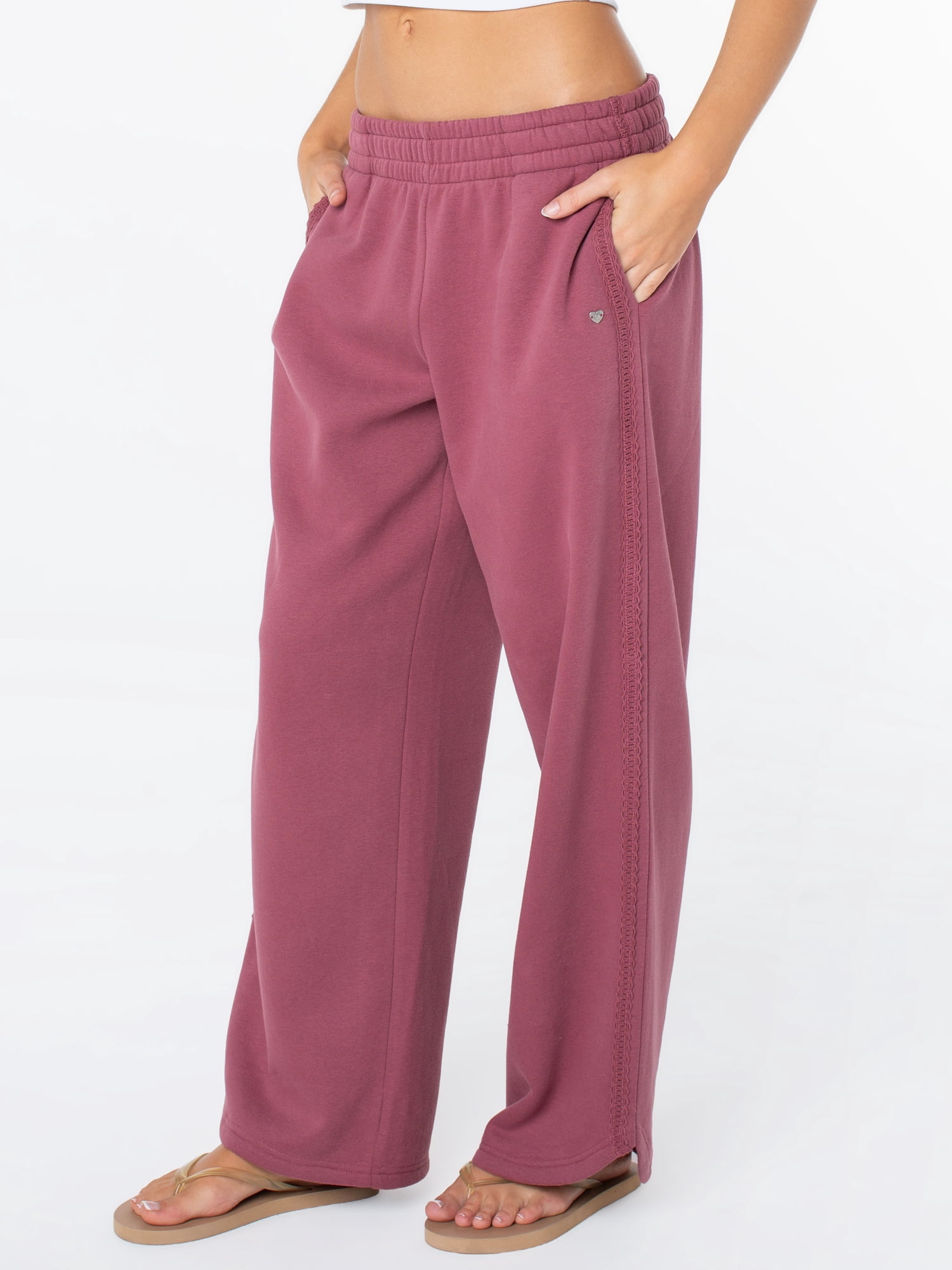 Celebrity Pink Women's and Women's Plus Fleece Wide Leg Sweatpant, Sizes XS-4X