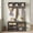 Gray, variant on Finmind Entryway Coat Racks with Shoe Storage Bench, Industrial Hall Tree with 3 Storage Cubbies and 7 Hooks for Entrance, Hallway, 5-in-1 Design, Rustic Brown