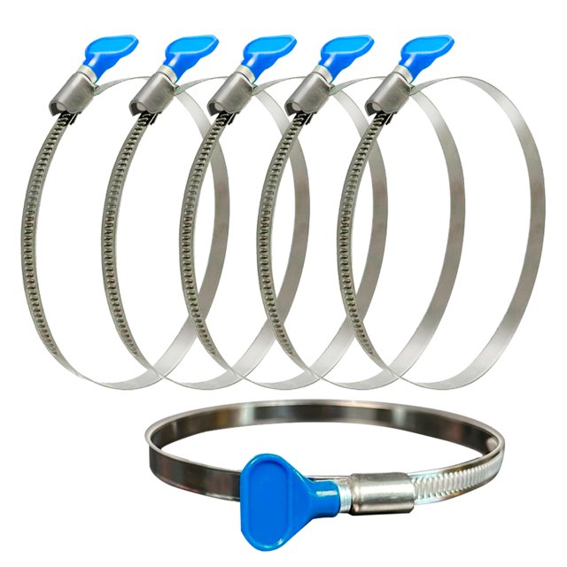 Abrazaderas de manguera ajustables Saffire 91-114 mm (6) para 10-11 cm