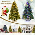 thumbnail image 5 of Topbuy 7FT Hinged Life-Like Christmas Tree W/ 450 LED Lights Pre-Lit Artificial Xmas Tree W/ 1315 PE & PVC Leaves, 5 of 10