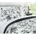 thumbnail image 2 of Chanasya Luxurious 3-Pieces White Charcoal Duvet Bedding Sets, King, 2 of 3