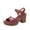 Hot Pink, variant on Women Comfy Sandals Walking Ankle Strap Sandals Block Heel Sandals Solid Color