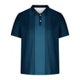 thumbnail image 4 of Mens Plus Size Shirts Classic Color Block Collared Short Sleeve Tops for Summer Business Casual Golf Shirt,Sizes S-5XL, 4 of 5