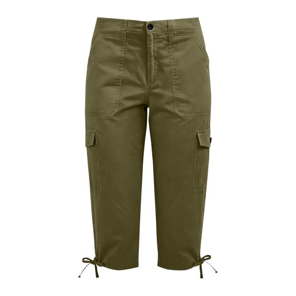 Busydd Cargo Pants Women with Multiple Pockets Outdoor Solid Color Hiking Capris for Women with Pockets Casual Button Zipper Bow Calf-Length Summer Pants XL
