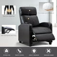 thumbnail image 3 of Ebello Massage PU Leather Recliner Chair for Living Room，Home Theater Seating，Modern Wingback Single Sofa-Black, 3 of 5