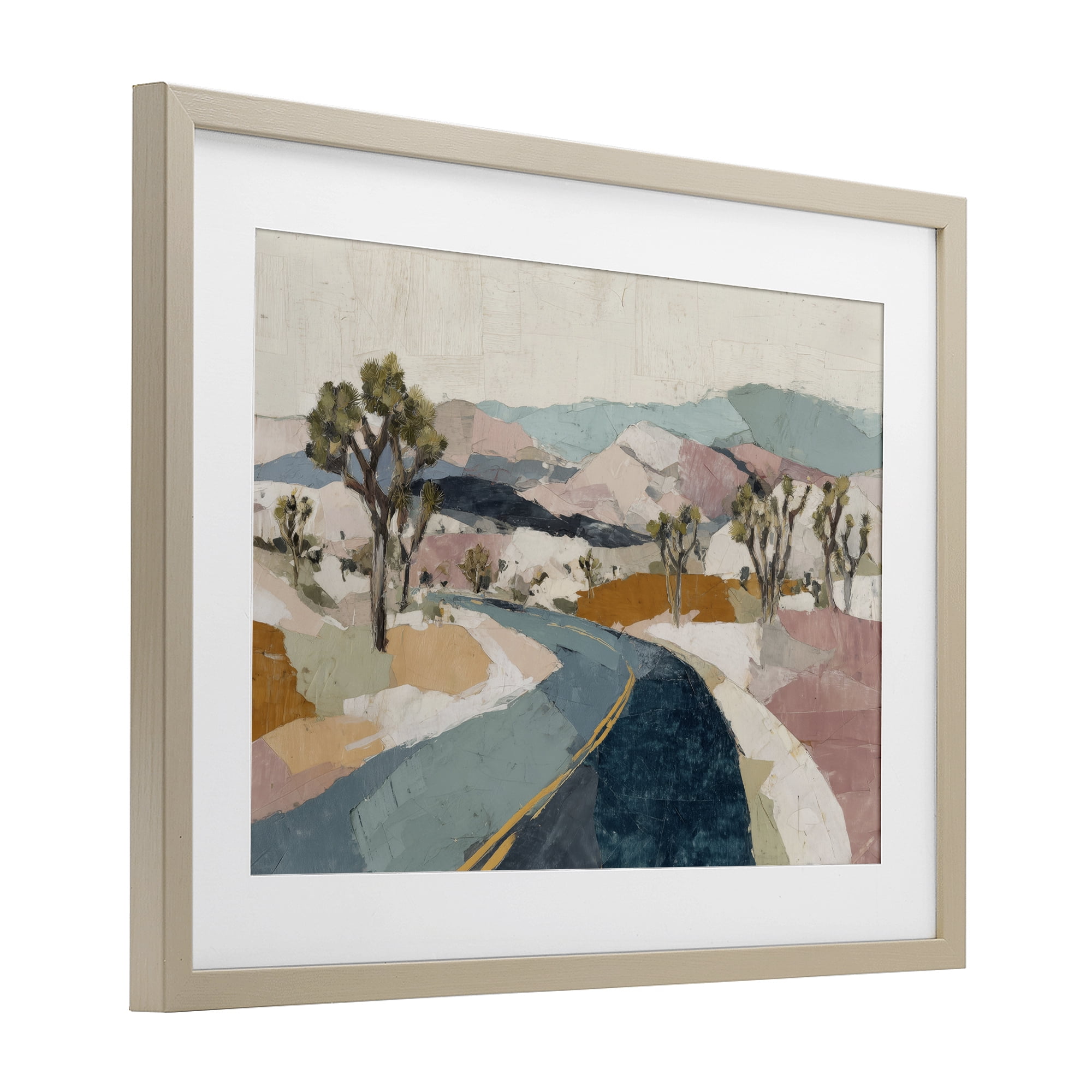 Stupell Industries Desert Highway Through Joshua Trees Birch Framed Print Under Glass, design by Chromatic Storm Studio