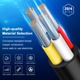 thumbnail image 2 of wqlpp-20 Gauge 4 Conductor Electrical Wire, 33FT 20AWG Black PVC Stranded Tinned Copper 4 Wire Cable, 20/4 Cord Extension Cable for LED Lamp Lighting, Automotive, Speaker, Audio, Power etc., 2 of 4