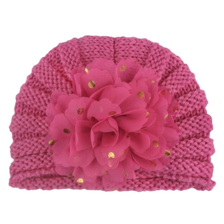

TANGNADE baby essentials Toddler Kids Baby Boy Girl Warm Solid Flower Knit Crochet Hat Beanie Cap