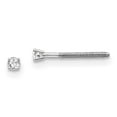 thumbnail image 4 of 14K White Gold .05ct VS2 and SI1 G-I Diamond Stud Thread On and Off Post Earrings, 4 of 5