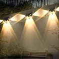 thumbnail image 5 of Lámpara de pared solar para exteriores resistente al agua IP65 | Luz escalonada decorativa de jardín de patio blanco cálido | Alimentado por energía solar, ahorro de energía | Fácil de instalar, sin, 5 of 5