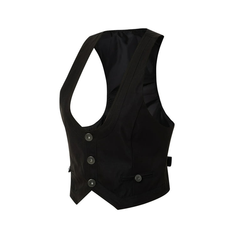 Black u shaped waistcoat best sale