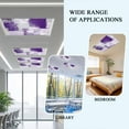 thumbnail image 4 of Modern Oil Painting Fluorescent Light Covers for Ceiling Lights 4x2 feet,2 Pack Magnetic Light Filters for Classroom,Purple Grey Abstract Graffiti Art Fluorescent Light Shade Panel for Office School, 4 of 9