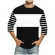 thumbnail image 1 of Blusas y camisas de manga larga con cuello redondo para hombre, estilo casual, con patchwork, cuello redondo, manga corta, blusa estampada para hombre, 1 of 4