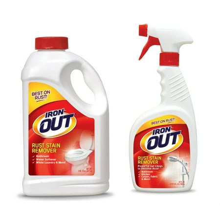 Iron OUT Rust Stain Remover Powder, 4 lb 12 oz, and Rust Stain Remover Gel (Best Way To Clean Stains Out Of Carpet)