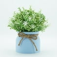 thumbnail image 4 of WMGHA Small Artificial Plants Greenery Desktop Bonsai - Artificial Flowers Plants In Pot,Green Plastic Fake Plants for Home Decor,Indoor Bookshelf,Office Desk and Bathroom Room Decor, Tall 7.5", 4 of 9
