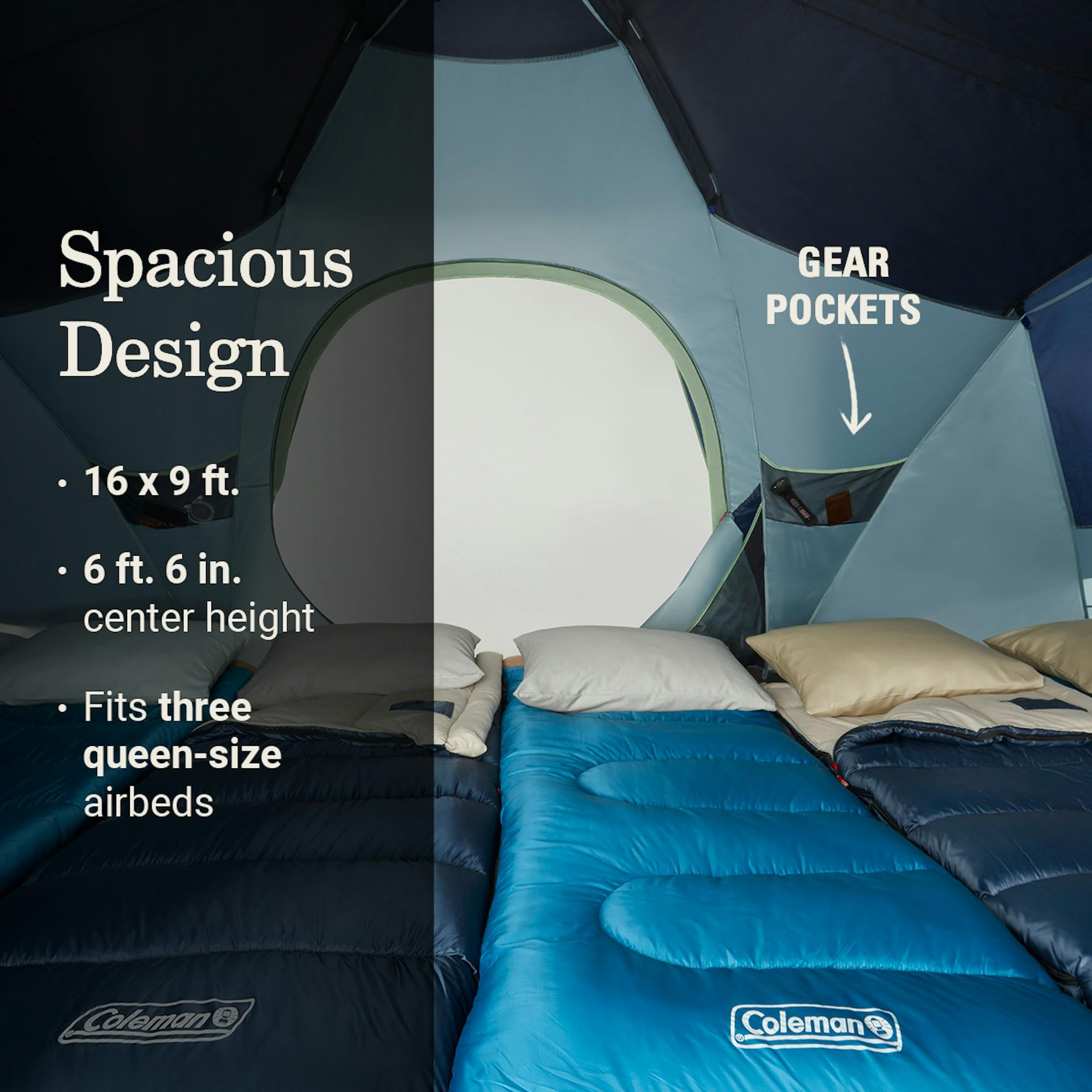 Coleman, Camping Tent, Skydome XL 10-Person Dark Room Technology