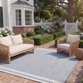 thumbnail image 3 of SAFAVIEH Courtyard Percival Geometric Indoor/Outdoor Area Rug, Navy/Ivory, 5'3" x 7'7", 3 of 15