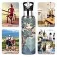 thumbnail image 7 of Yayeee 20oz Insulated Water Bottle Double Wall Stainless Steel with Flip Straw Lid, Tree in The Mountains, 7 of 7