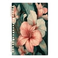 thumbnail image 2 of WOBOGO Exotic Pink Flowers Notebook College Horizontal Grid Paper Ink Spill Resistant Water Resistant Cover 8.3x5.7x0.4in, 2 of 8